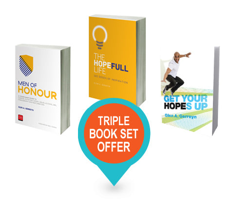 TRIPLE BOOK PACK: Get Your Hopes Up, Men of Honour and The Hopefull Life:102 Doses of Inspiration